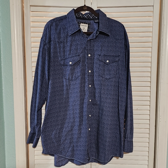 BOTH Panhandle Slim Rough Stock Button Up Long Sleeve Shirt Pearl Snap Size XXL - Picture 7 of 12